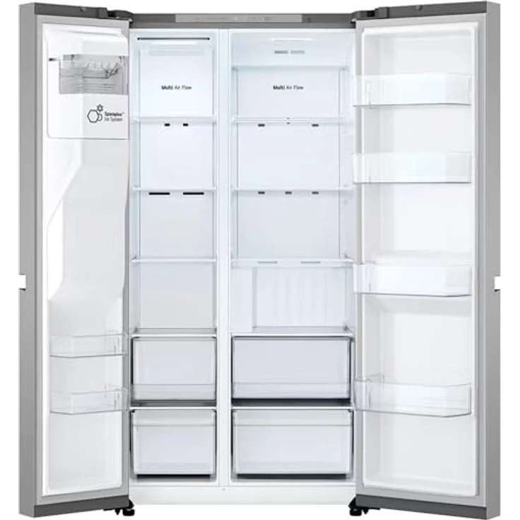 LG GSLC40PYPE, Side-by-Side Kühlkombination mit 638 l Nutzinhalt, Total NoFrost und MultiAirflow, Silber – Bild 5