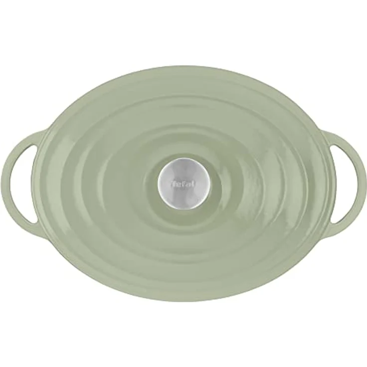 Tefal E25806 LOV Ovaler Bräter 34 cm | wiedergewonnenes Gusseisen | optimale Wärmespeicherung | für alle Herdarten | induktionsgeeignet | backofengeeignet bis 250°C | spülmaschinenfest | Hellgrün – Bild 2