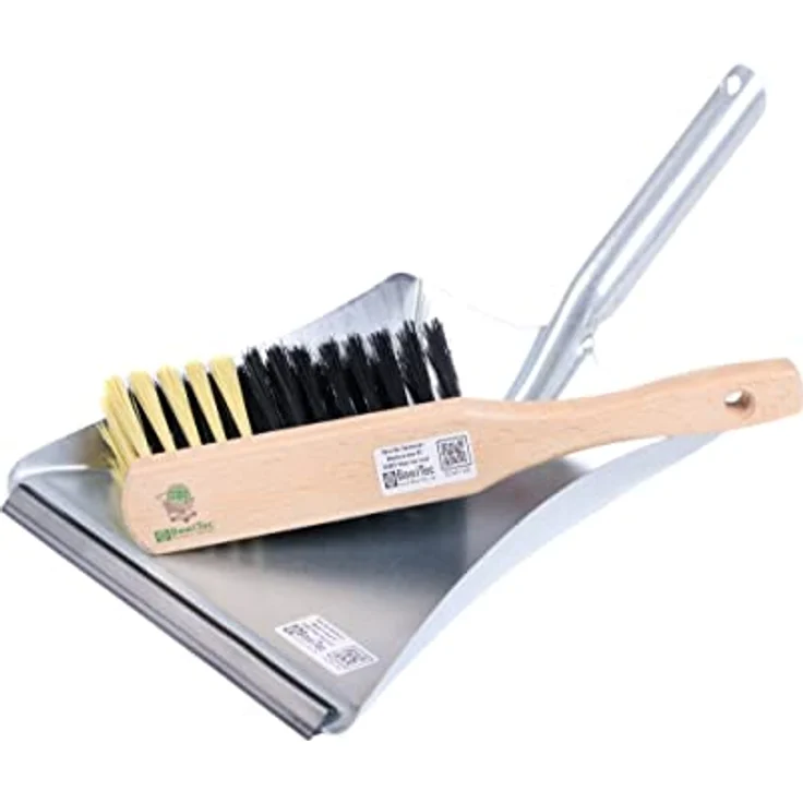 BawiTec Zimmerbesen 30 cm Kehrset Teleskopstiel Handfeger Kehrschaufel Kehrgarnitur Besen Set Gummilippe feine weiche Borsten für Haus Hobby Werkstatt Büro Gastro – Bild 4