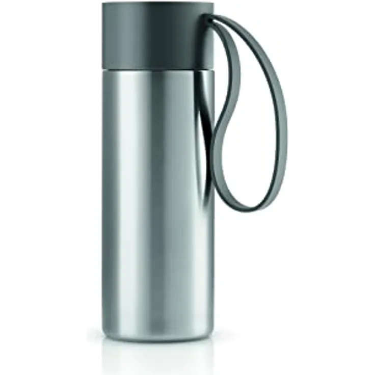 Eva Solo To Go Cup, 0.35 Liter, doppelwandiger Thermobecher mit Klickdeckel, grau