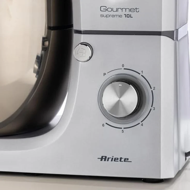 Ariete 1576 Gourmet Supreme, Küchenmaschine 10 l mit 2000 W, 6 Geschwindigkeiten + Pulse, Zubehör für vielseitige Teigarten – Bild 5
