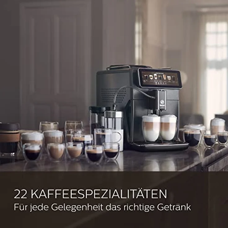 Saeco Xelsis Suprema Kaffeevollautomat – WLAN-Konnektivität, 22 Kaffeespezialitäten, Intuitives 7,8"-Touchdisplay, 8 Benutzerprofile, Keramikmahlwerk, 28.7 x 48.7 x 39.6 cm, Edelstahl (SM8889/00) – Bild 4