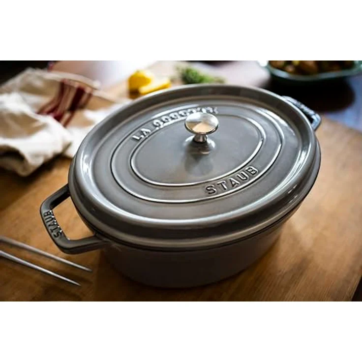 STAUB Cocotte, oval, Induktionsgeeignet, Gusseisen, graphitgrau, 17 cm, 1 Einheiten – Bild 7