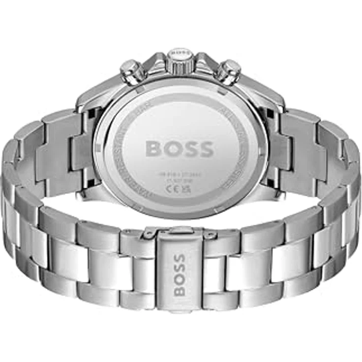 BOSS Chronograph Quarz Uhr für Herren Kollektion Hero - LE mit Edelstahlarmband Weißes Zifferblatt - 1514130 – Bild 3