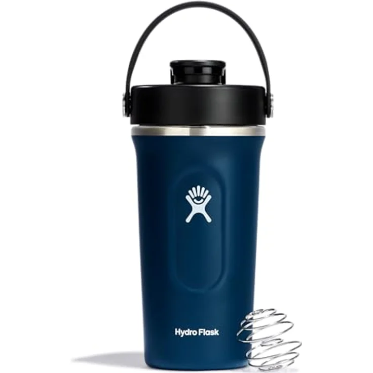 Hydro Flask Insulated Shaker Bottle - 709 ml (24 oz) isolierte Shaker-Flasche für Proteinshakes, Nahrungsergänzungen und mehr - Indigo – Bild 1