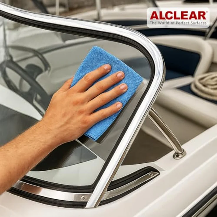 ALCLEAR 89915 Universal Allrounder Plus, Microfasertuch geeignet für Fast alle Oberflächen, Auto, Haushalt, Boot 40 x 40 cm, blau – Bild 7