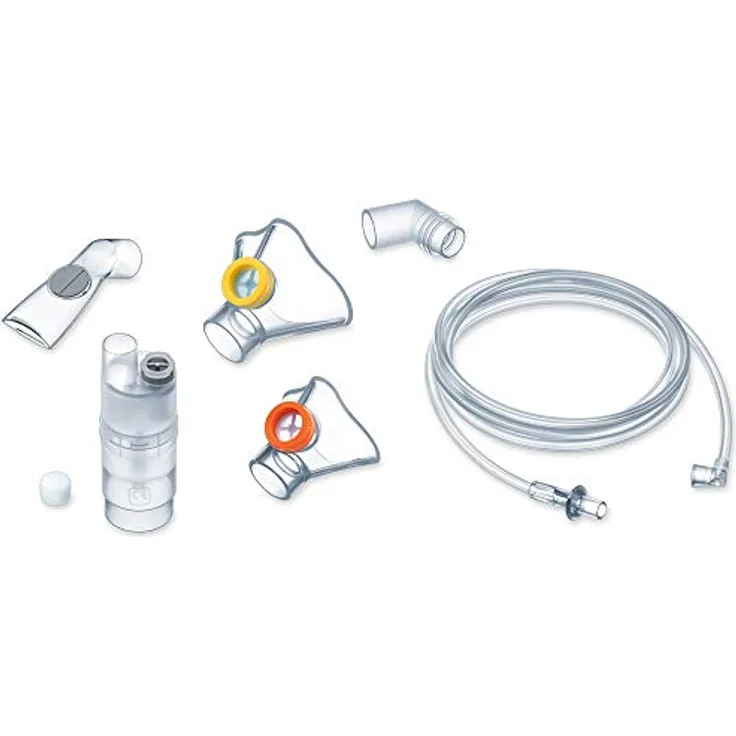 Beurer IH 26 Kids Yearpack, Nachkaufset zur Verwendung mit dem IH 26 Kids Inhalator, desinfektionsfähiges Medizinprodukt, Vernebler, Mundstück, 2 Masken, Winkelstück, Druckuftschlauch und 10 Filtern