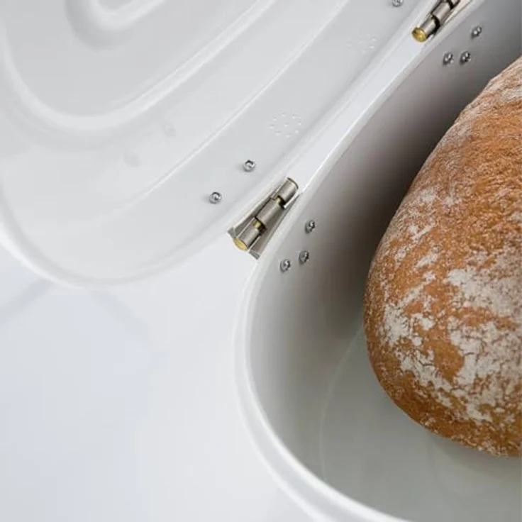 WESCO Single Elly Brotkasten, sand matt, pulverbeschichtetes Stahlblech, Lüftungslöcher und stabiler Handgriff – Bild 4