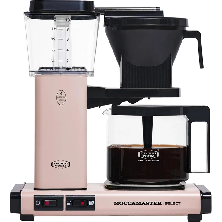 Moccamaster KBG Select, Filterkaffeemaschine, 1,25 l, 1520 W, Schwarz, Kirsche, Kupferheizelement, für perfekten Kaffeegenuss