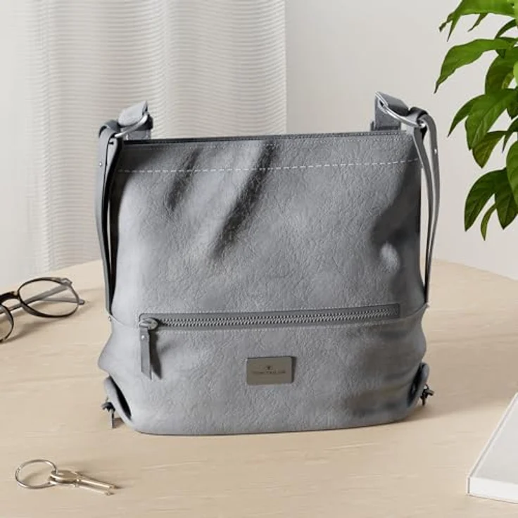 Tom Tailor Elin Flash Umhängetasche, 28 cm, grau, 100% Polyurethan, praktisches Design – Bild 2