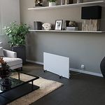 XIMAX Infrarotheizung Elektroheizkörper inkl. Rollen und Raumthermostat mobile Standheizung 750 Watt 500x1000 mm, 230 V (50 Hz), Weiß, Räume bis 15 m²