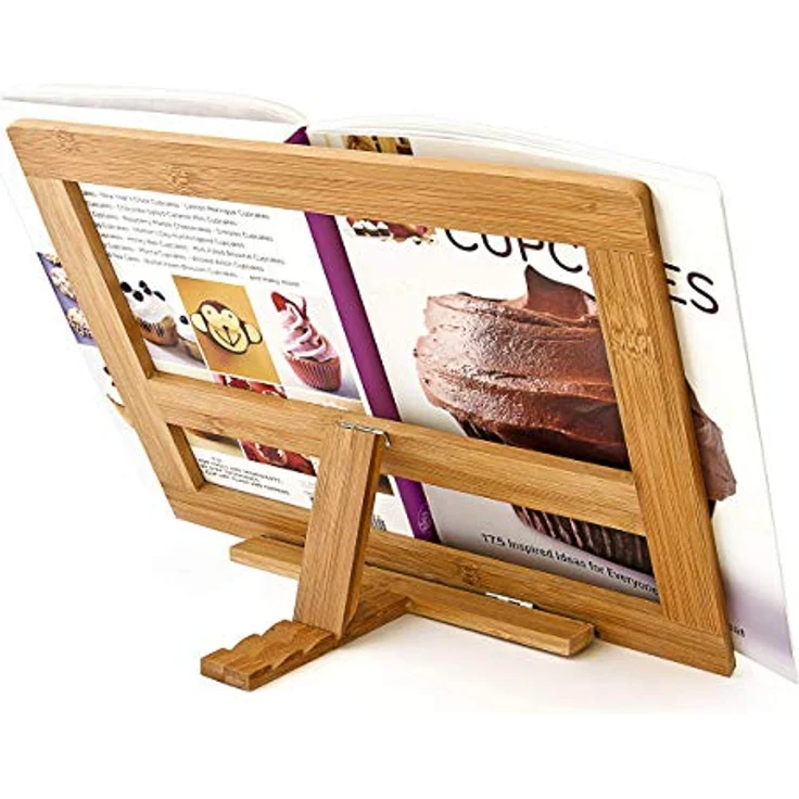Kochbuchhalter Holz Buchhalter Buchständer Bambus – Bild 4