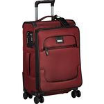 Stratic Bay Koffer Weichschale Reisekoffer Trolley Rollkoffer Handgepäck, TSA Kofferschloss, 4 Rollen, Feststellbremse, Größe S, Ruby Red