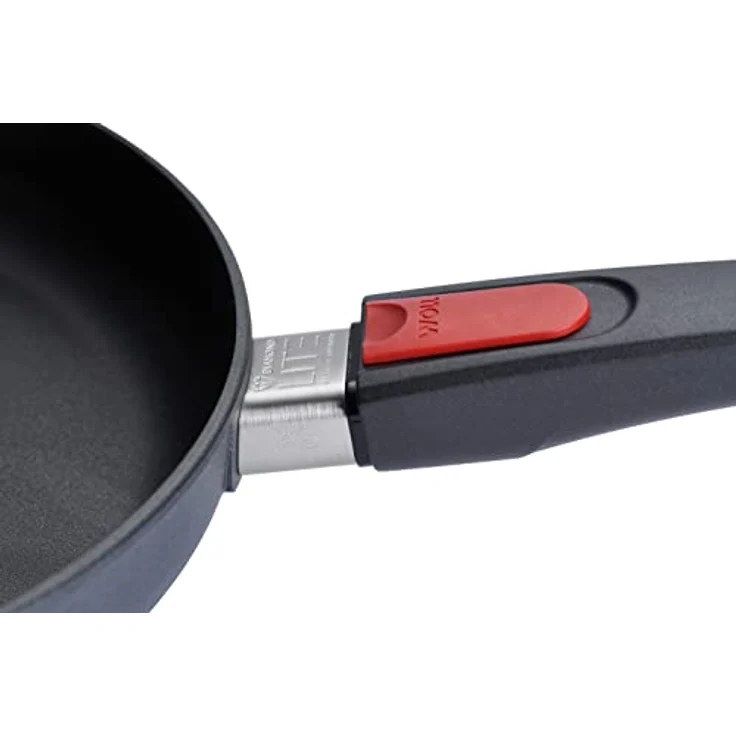 Woll Diamond Lite Flachpfanne - Induktiv -, Ø 28 cm, 5 cm hoch, mit abnehmbarem Stiel - Geeignet für alle Herdarten, Aluguss, backofenfest, anthrazit – Bild 3