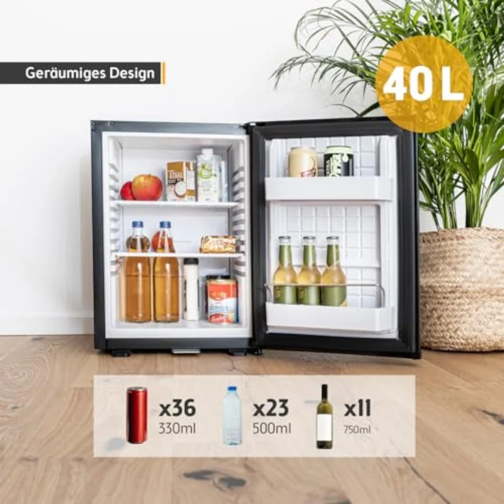 First Austria FA-5172 Minikühlschrank, freistehend, schwarz, Energieklasse F – Bild 6