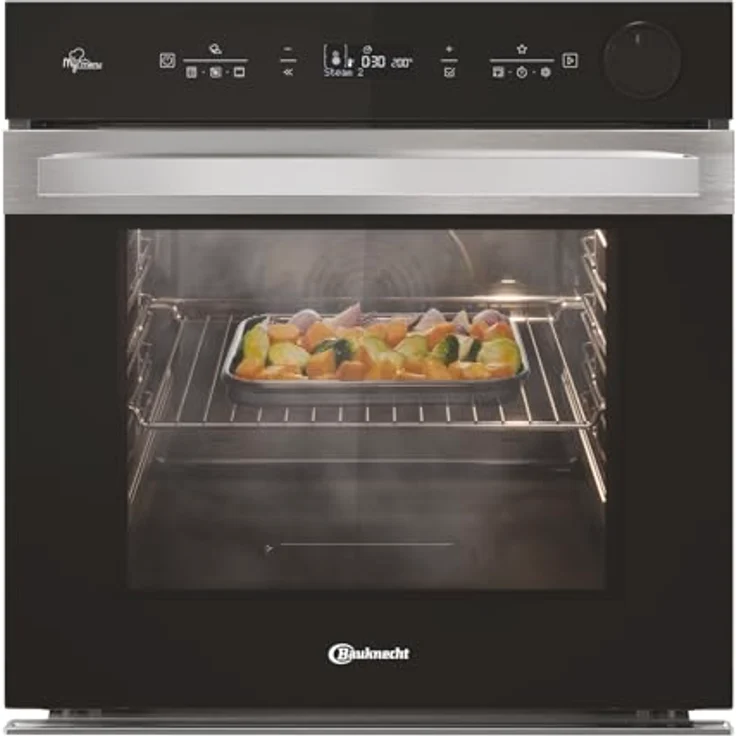 BAUKNECHT Einbaubackofen BIK5S DP8F2 ES, 2-fach Teleskopauszug, Pyrolyse & Hydrolyse, AirFry-Funktion, schwarz – Bild 6