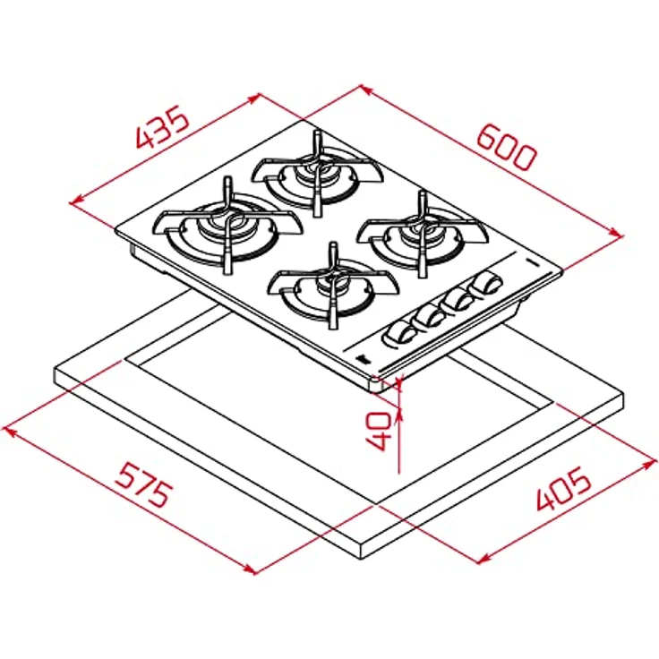 Teka GBC64003KBA Gaskochfeld 60 cm – Bild 8