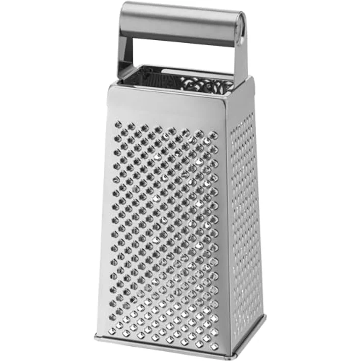 WMF Vierkantreibe, 8 x 24 cm, Reibe Edelstahl, 4 Reibeflächen, ideal als Kartoffelreibe, Gemüsehobel, Cromargan Edelstahl, spülmaschinengeeignet – Bild 5