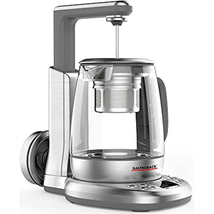 GASTROBACK 42440 Design Automat Advanced Plus, Automatischer Tee? und Wasserkocher (2 in 1), 24-Stunden-Einschalt-Timer, Edelstahl-Teefilter, 1,5 Liter Glasbehälter, 2.000 Watt, Glas, silber – Bild 4