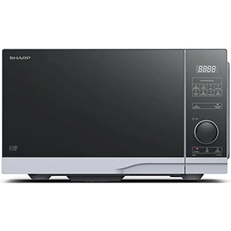 SHARP PS254AES Mikrowelle (Mikrowelle: 900W, 10 Leistungsstufen, Auftaufunktion, Abmessungen: 483x281x403cm), silber – Bild 1