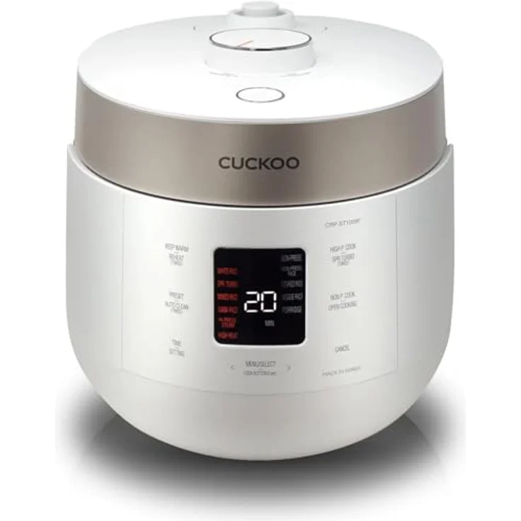 Cuckoo Reiskocher 1.08l CRP-ST0609F Twin Pressure, vielseitiges Küchengerät mit offener Deckel-Kochfunktion – Bild 1