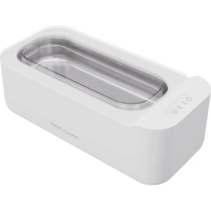 ProfiCare Ultraschallreiniger PC-USR 3120, 400 ml Fassungsvermögen, hygienische Reinigung, Edelstahl-Reinigungsbehälter, weiß