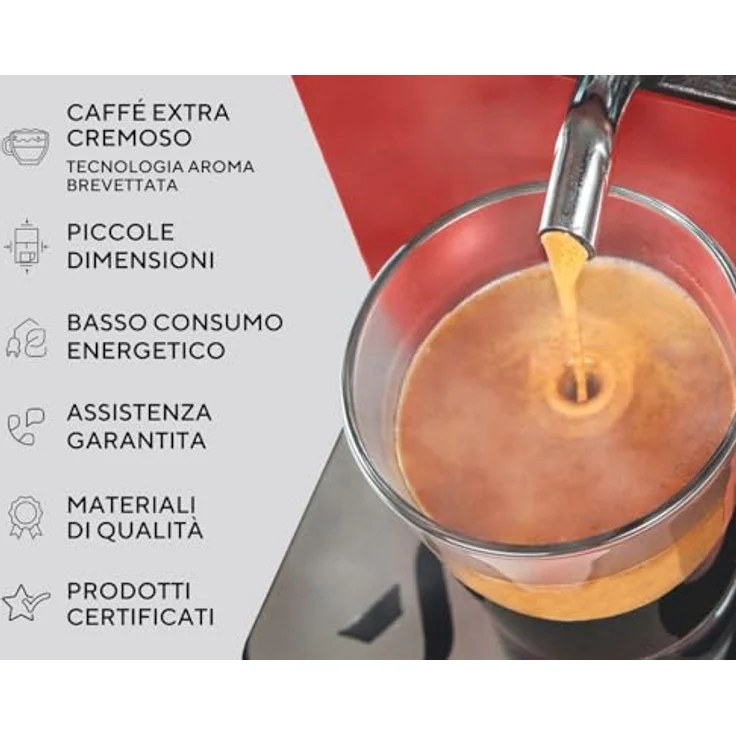 Aroma Plus+ Mono ESE Espressomaschine für Pads, 380 Watt, 15 bar, schwarz, Aluminium-Messing-Thermoblock, intuitives Design – Bild 6