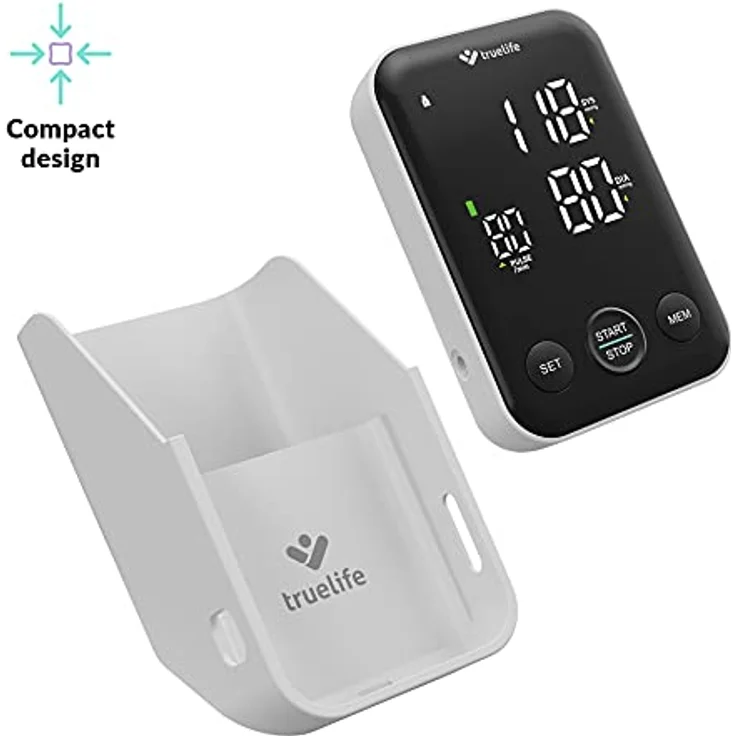 TrueLife Pulse B-Vision Blutdruckmessgerät Oberarm mit LED-Display, Digital Messgerät, Bewegungsanzeige, Arrhythmie-Erkennung & Pulsmessung, 2×120 Speicher, WHO Ampel-Farbskala, Zwei Betriebsarten – Bild 3