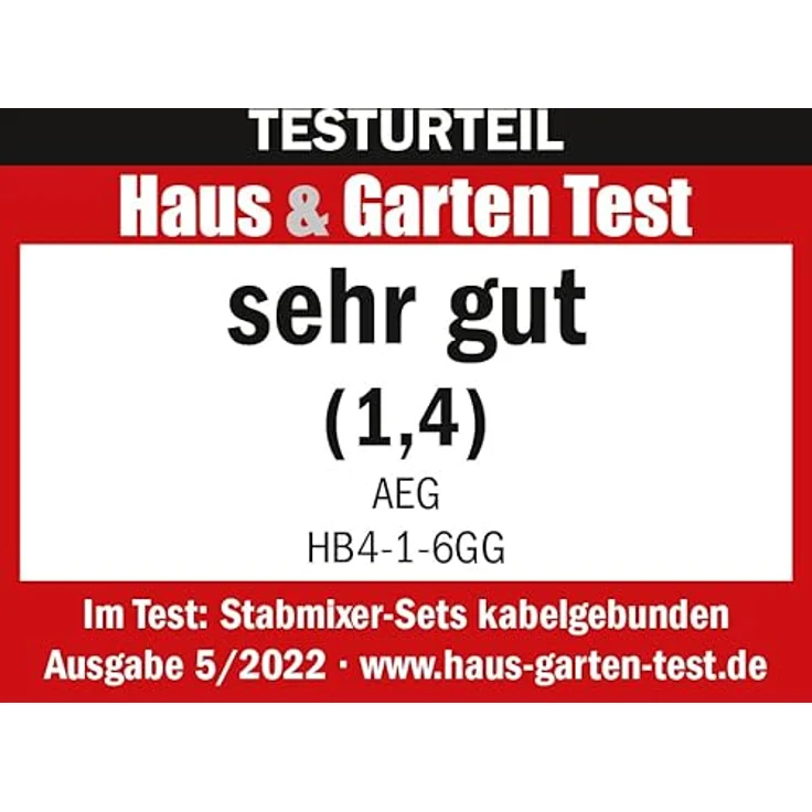 AEG HB416GG Stabmixer, 600W, 2 Geschwindigkeiten, inkl. Zerkleinererer (0,6L), Schneebesen, Messbecher (0,6L), schwarz – Bild 12