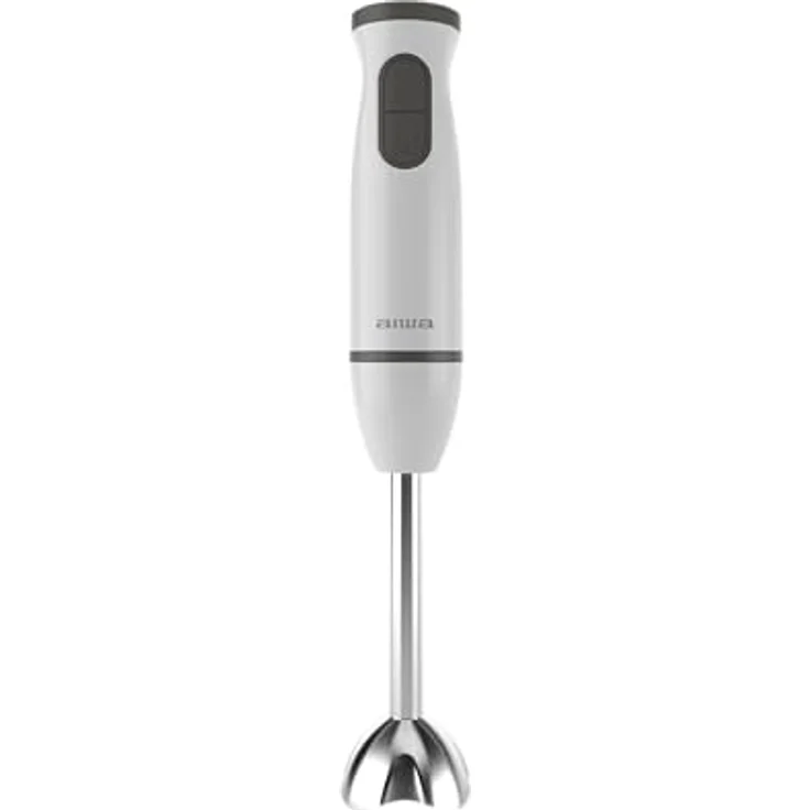 Aiwa Kenkiri 800 ABL‑800 Stabmixer, 600 W, 2 Geschwindigkeiten + Turbo, 2 Edelstahl-Satoku®-Klingen, spritzwassergeschützt, BPA-frei, Weiß – Bild 1
