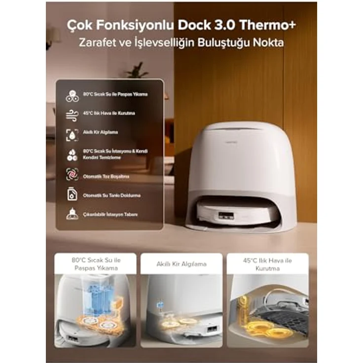 Roborock Qrevo Curv X, Saugroboter mit 18.500 Pa Saugkraft, Anti-Tangle-System, Adaptlift-Fahrwerk, Multifunktions-Dock 3.0, mit Beutel – Bild 8