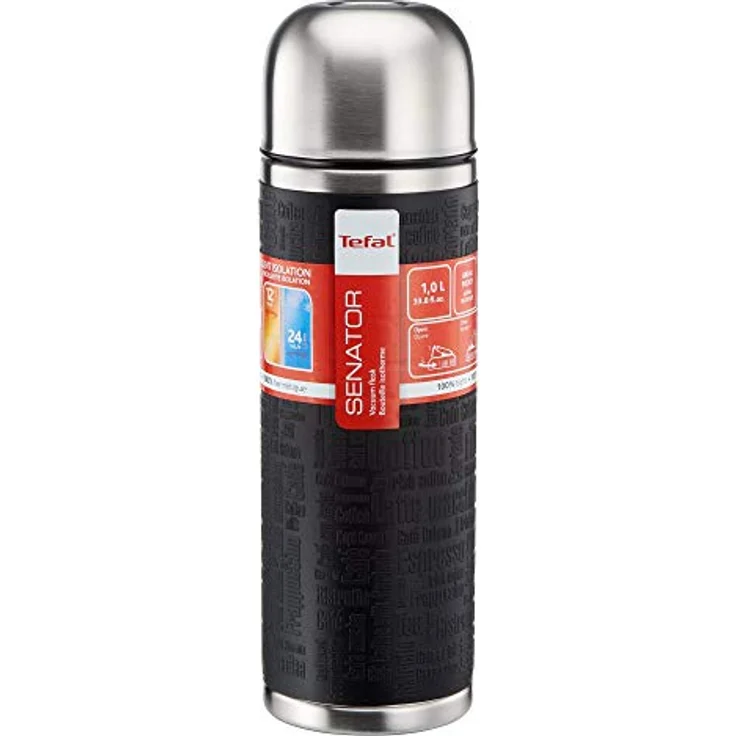 Tefal Senator Thermoskanne, Edelstahl, Edelstahl, Schwarz, 1 l – Bild 6
