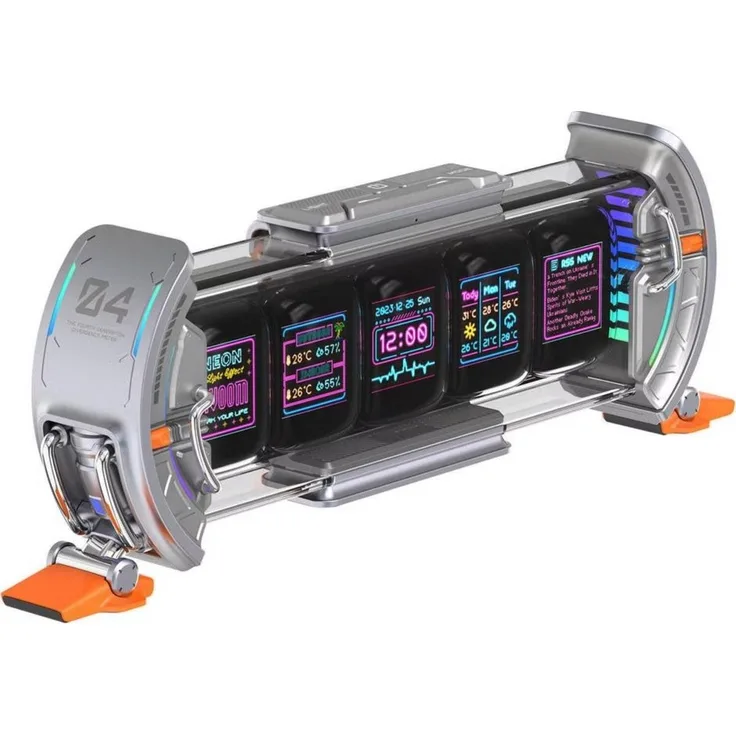 Divoom Times Gate, digitale Tischuhr mit 128x128-Pixel-Kunst, Benachrichtigungen und integriertem Musikvisualisierer