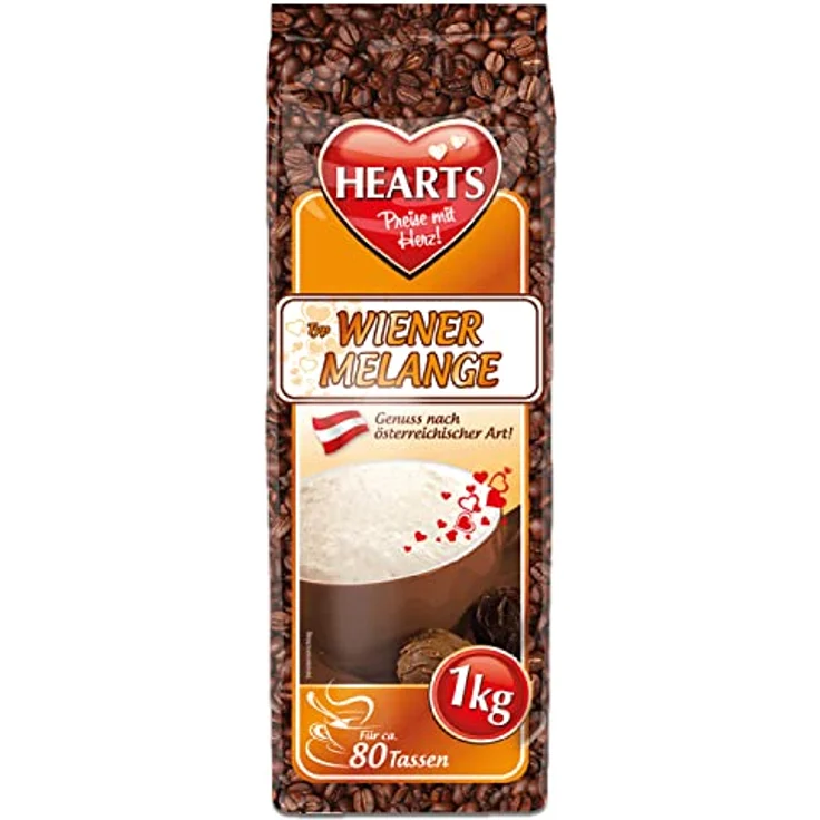 Hearts Cappuccino Wiener Melange 1kg – Bild 2