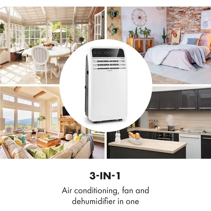 Klarstein Metrobreeze New York Smart 12k mobile Klimaanlage 12.000 BTU 3,5 kW Fernbedienung, 10035800, weiß – Bild 5