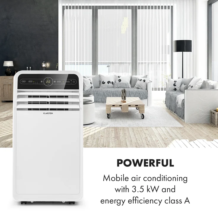 Klarstein Metrobreeze New York Smart 12k mobile Klimaanlage 12.000 BTU 3,5 kW Fernbedienung, 10035800, weiß – Bild 3