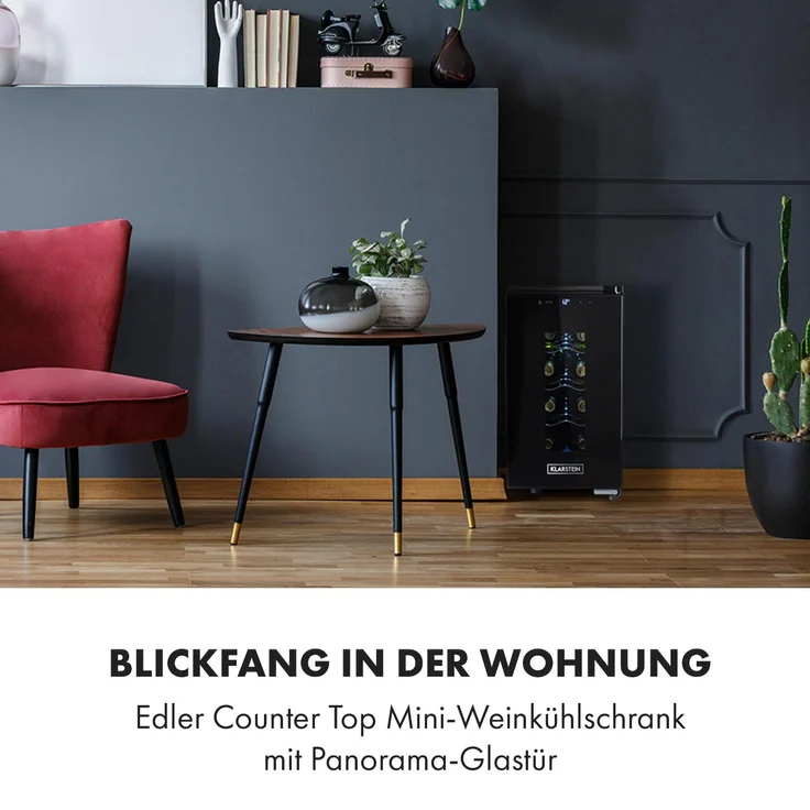 Bellevin 8 Uno Weinkühlschrank 23 Liter 11-18°C SingleZone – Bild 2