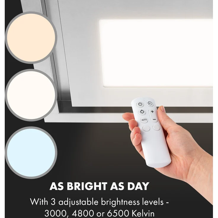 Klarstein Remy Brilliant Edition Inselhaube 90cm EEK A LED Glas Edelstahl – Bild 4