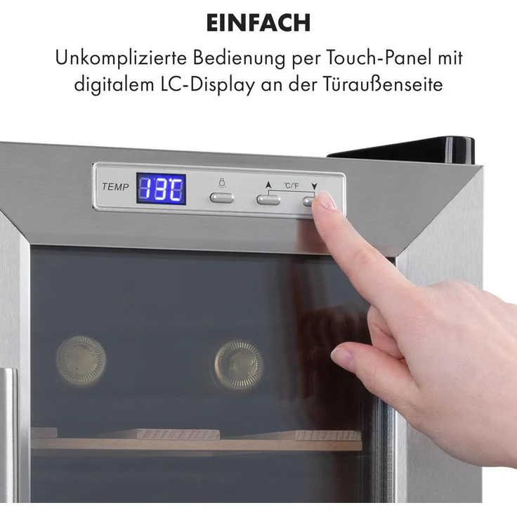 Reserva 8 Uno Weinkühlschrank 23 Liter Edelstahl – Bild 4