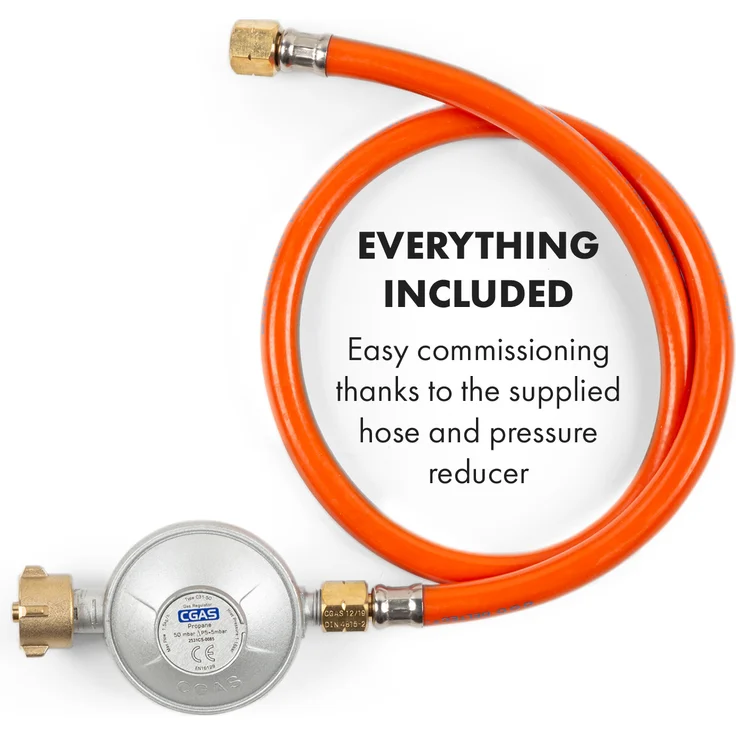 Klarstein Goldflame Domino Gaskochfeld 2-flammig Messing-Brenner Glaskeramik – Bild 9