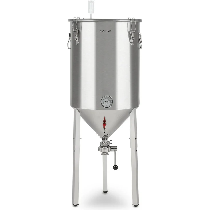 Klarstein Gärkeller Pro XL Maischekessel, Fermentierkessel, Bier brauen, 60 Liter Fassungsvermögen, Hefeablassventil, 304-Edelstahl, silber – Bild 1