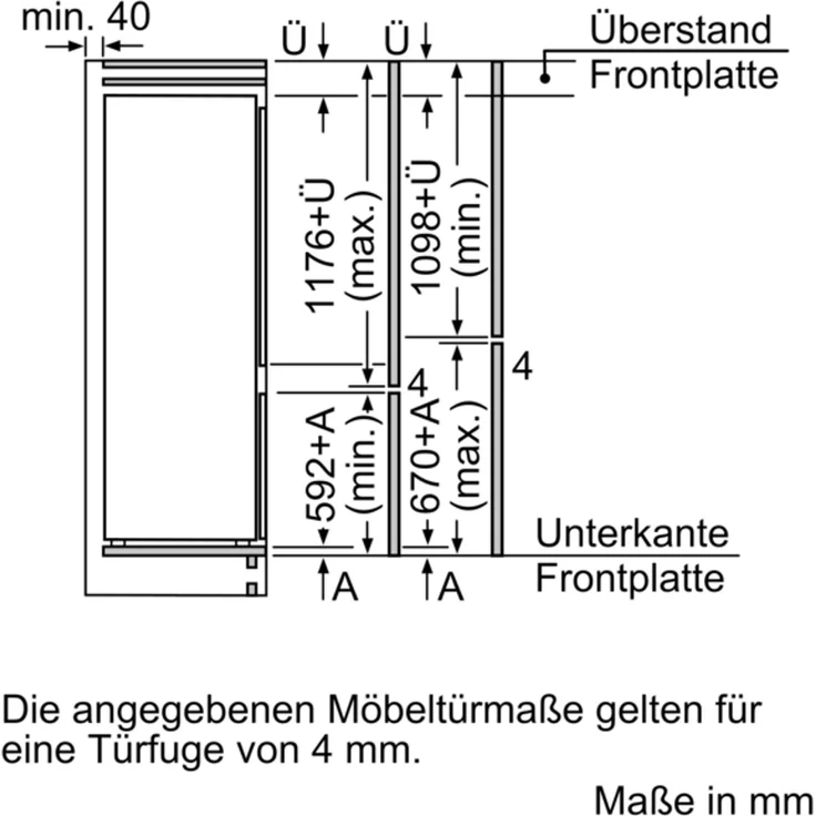 Siemens KI87VVSE0 Kühl-Gefrierkombination, Einbau, weiß, LowFrost, Schnellgefrieren, 0-Grad-Zone, Breite 54.1 cm – Bild 13
