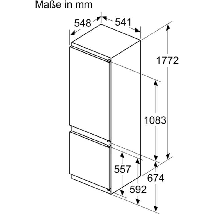 Siemens KI87VVSE0 Kühl-Gefrierkombination, Einbau, weiß, LowFrost, Schnellgefrieren, 0-Grad-Zone, Breite 54.1 cm – Bild 11