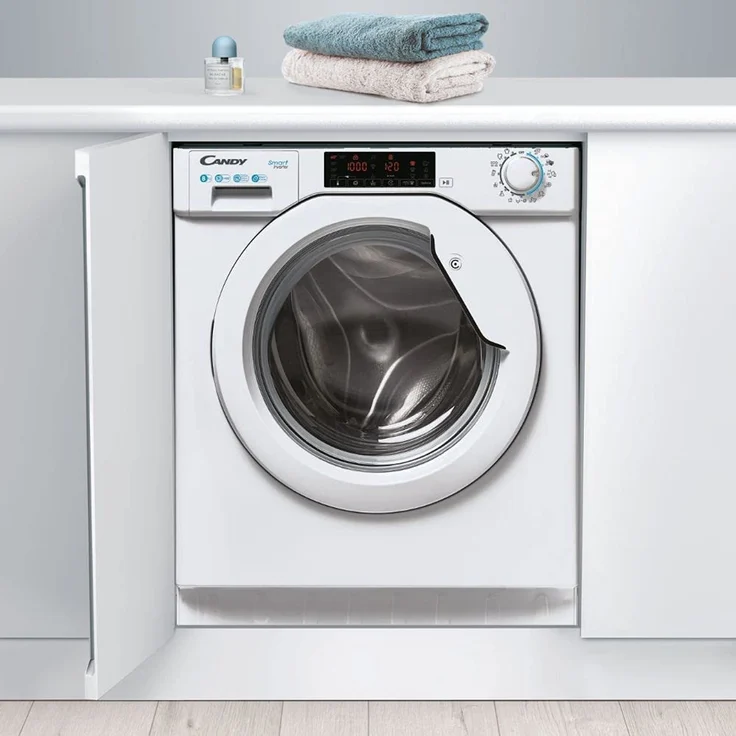 Candy CBW 48TWME-S, Frontlader-Waschmaschine, A, Fassungsvermögen 8 kg, Einbaugerät, Breite 60 cm, Restzeitanzeige, Invertermotor – Bild 5