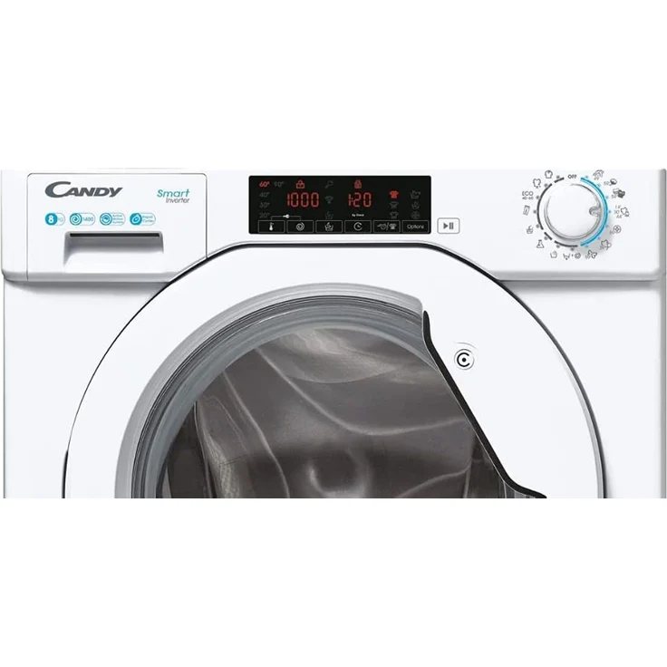 Candy CBW 48TWME-S, Frontlader-Waschmaschine, A, Fassungsvermögen 8 kg, Einbaugerät, Breite 60 cm, Restzeitanzeige, Invertermotor – Bild 3