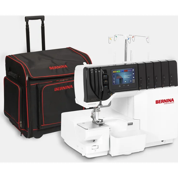 Bernina L 890  & Coverstich- Overlock-Nähmaschine, weiß