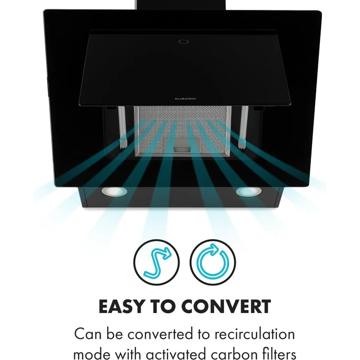 Klarstein Eleonora 60 Dunstabzugshaube Touch-Panel Ambiente-Licht EEK A++ – Bild 5