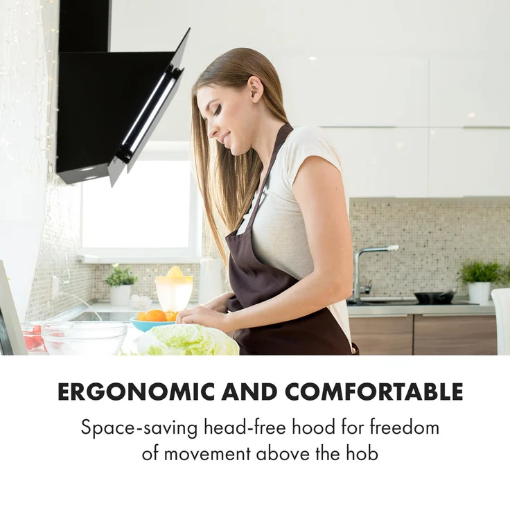 Klarstein Eleonora 60 Dunstabzugshaube Touch-Panel Ambiente-Licht EEK A++ – Bild 8