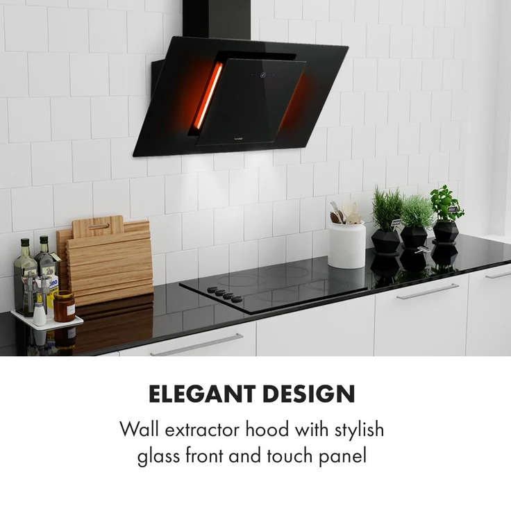 Klarstein Eleonora 90 Dunstabzugshaube Touch-Panel Ambiente-Licht EEK A++ – Bild 3