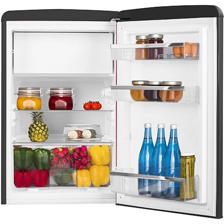Amica KS 15617 MS Kühlschrank, freistehend, schwarz, LED, Breite 55 cm – Bild 3